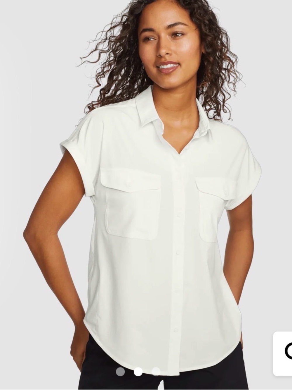NWT Eddie Bauer Departure Shirt- White Sz L